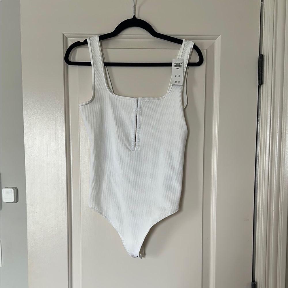 Abercrombie White Body Suit Large NWT